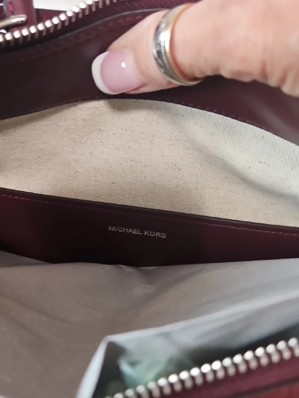 Michael Kors Suede Shoulder Bag in Deep Wine NWT Gorgeous Bag!